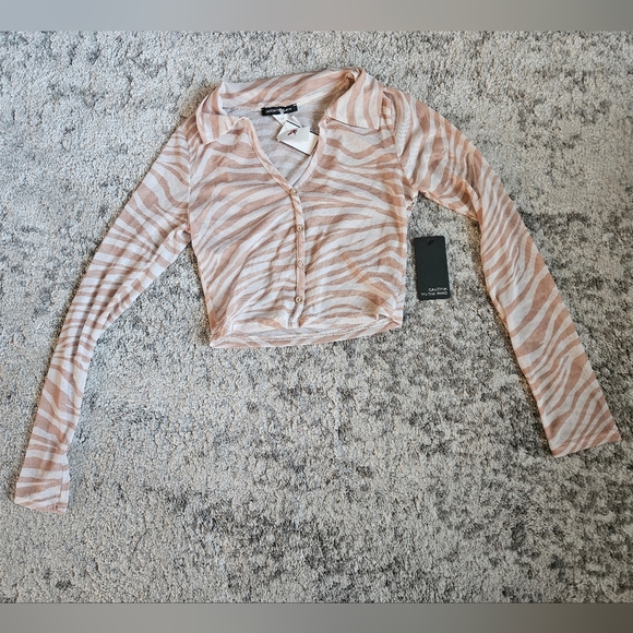 Zebra Pattern sheer top - Picture 7 of 7